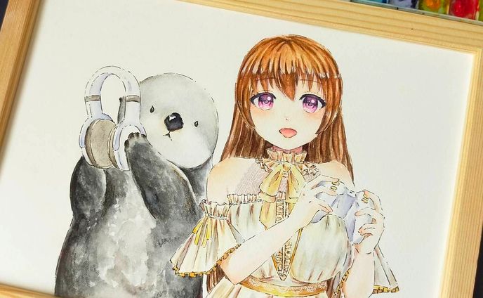 VTuberショコラさま待機画面用イラスト