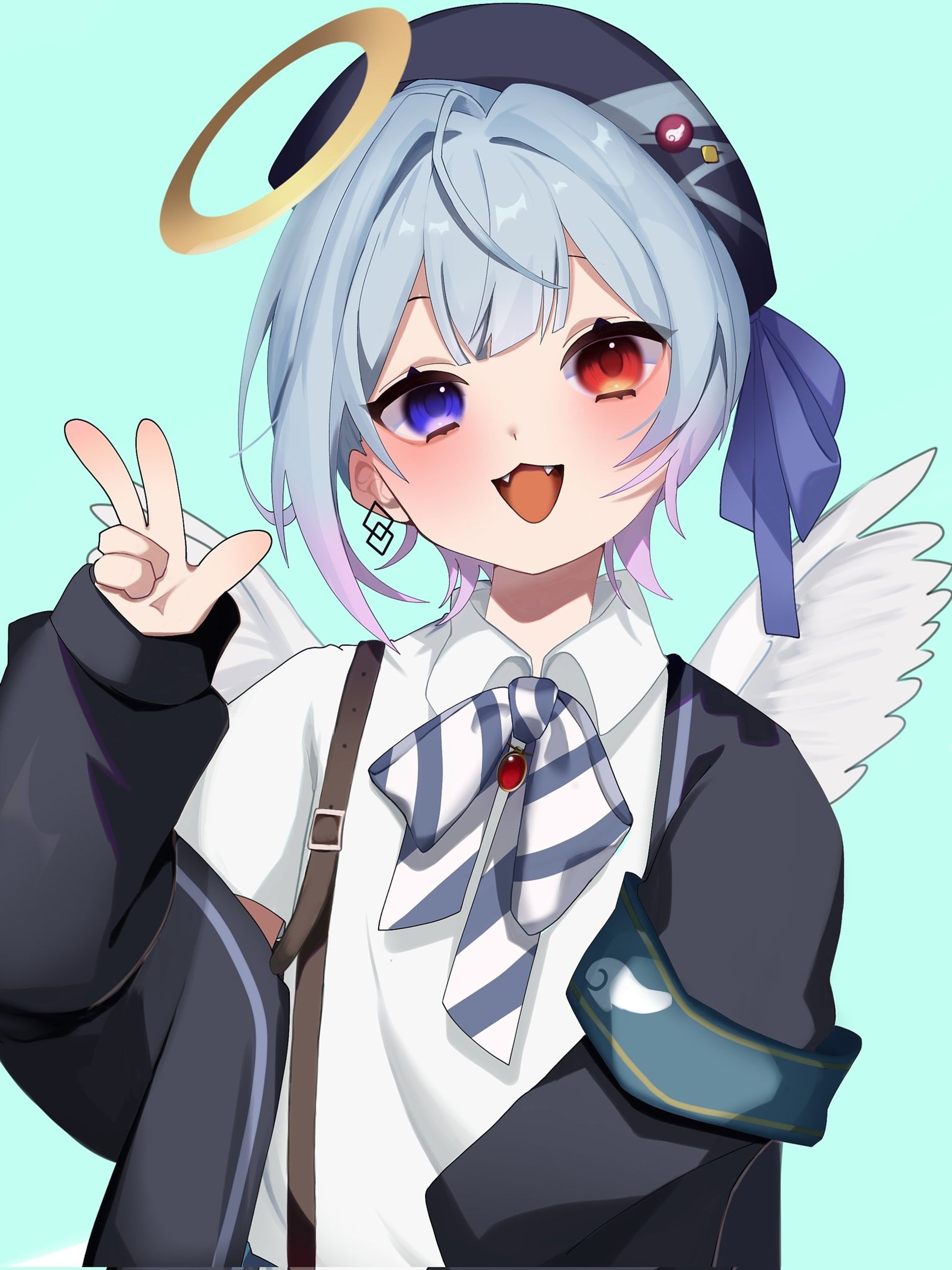 白羽ミカエル様/等身イラスト-1