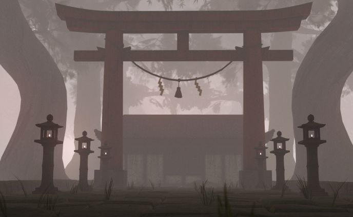 幻想的な小屋