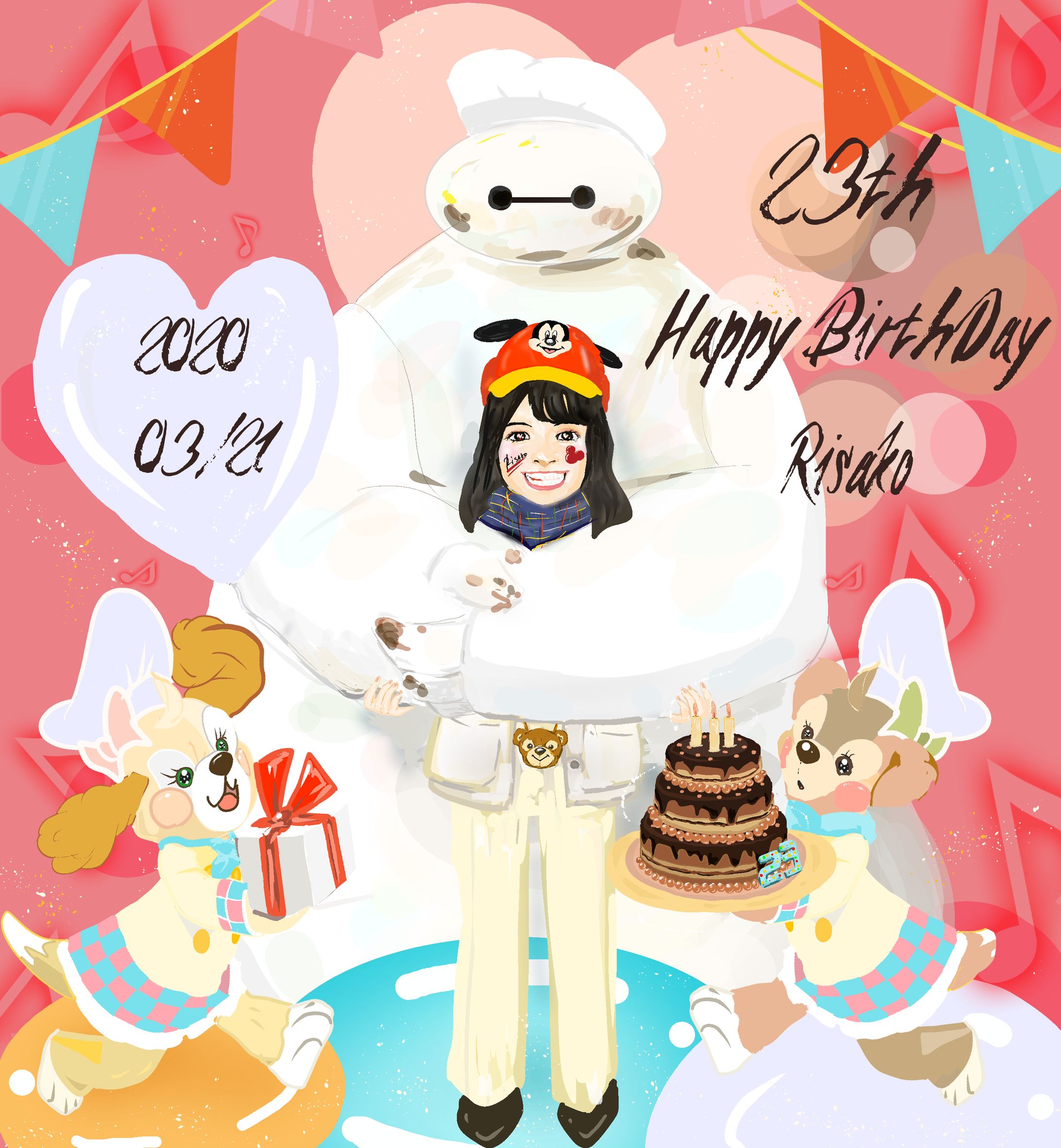 似顔絵、誕生日イラスト-1