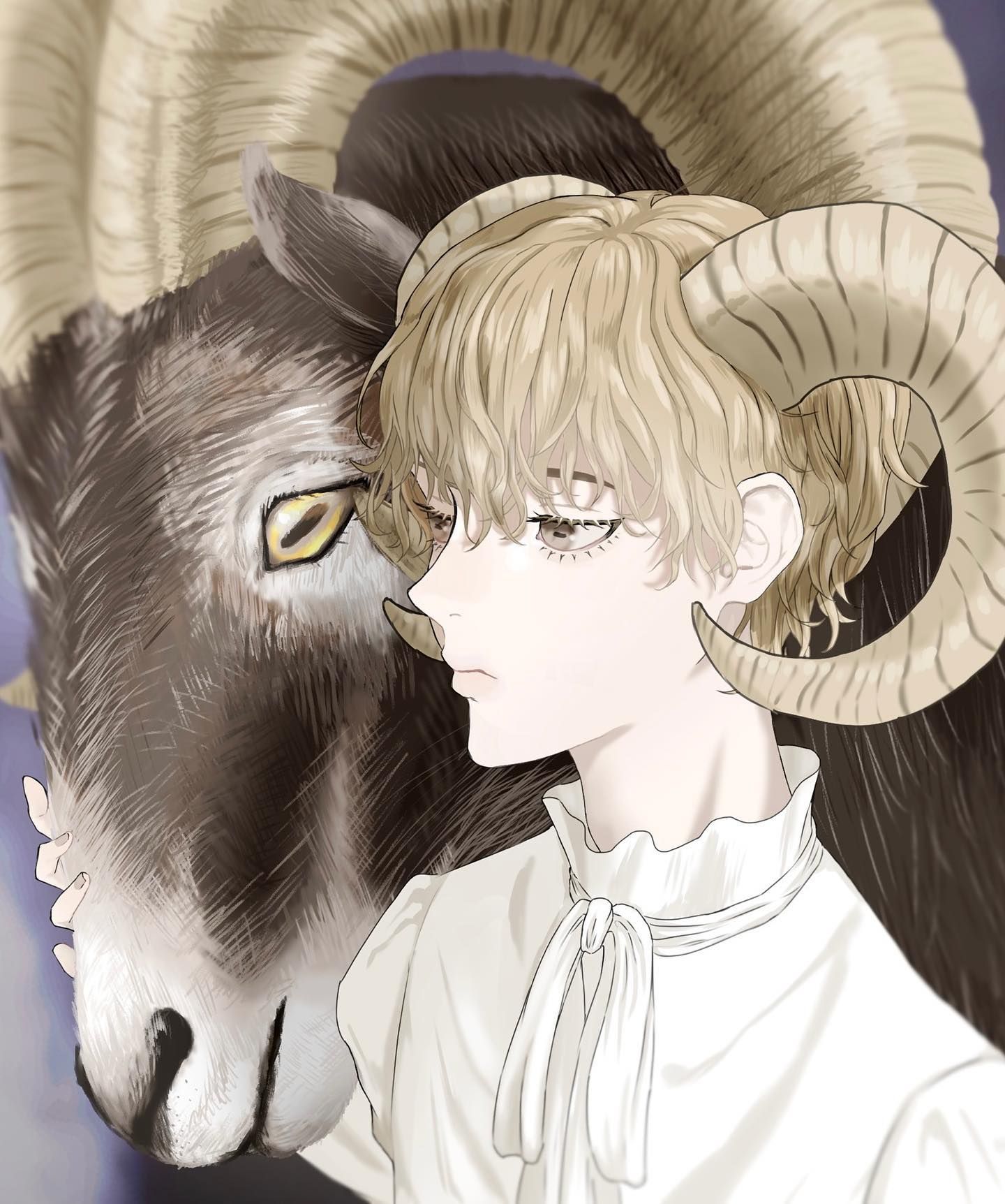 🐐 #イラスト #デジタルイラスト #ヤギ #イラスト好きな人と繋がりたい