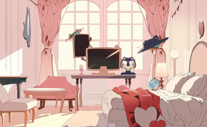 サンリオ×日テレClaN『にゃんたじあ！』プロモーションムービー背景美術