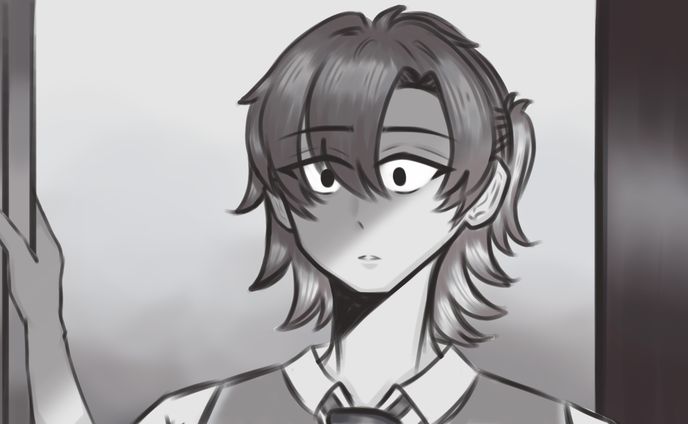 Visual Novel (Black & White) illustrations