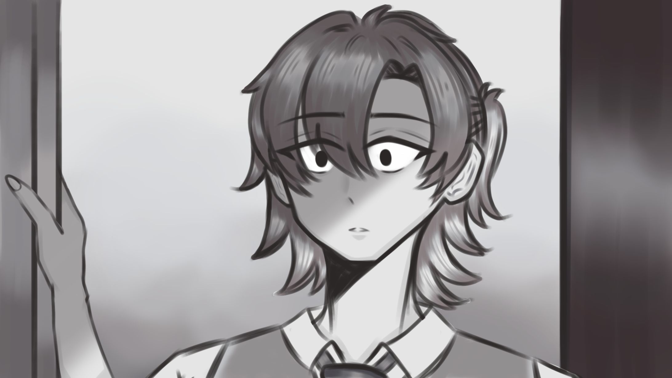 Visual Novel (Black & White) illustrations-1