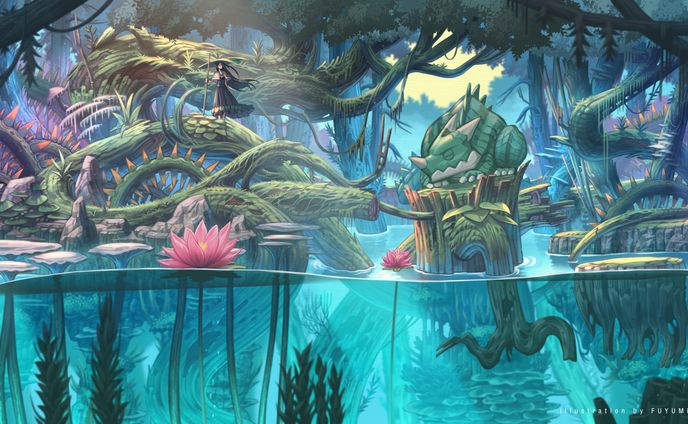 海の生き物、風景