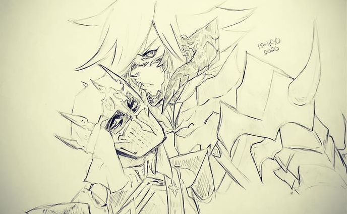 I'm not dead, I'm just without any good drawings to post

#sidurgu #fraymyste #ffxiv