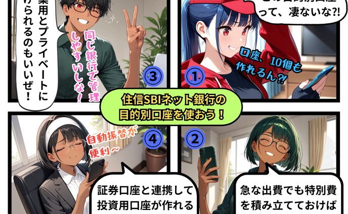 住信SBIネット銀行の目的別口座を使おう！ 
