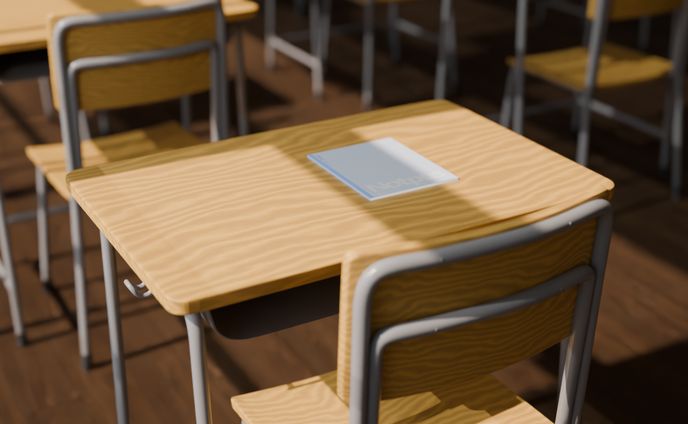 【3DCG】教室の風景