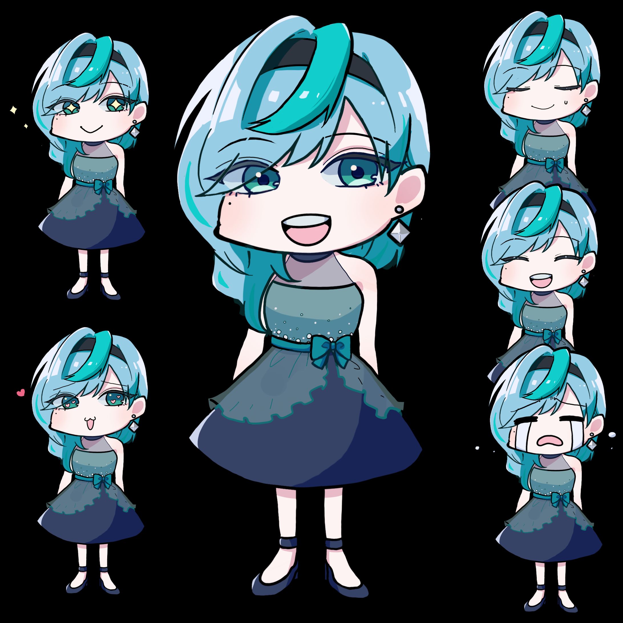 デフォルメ_全身(表情6種)-1