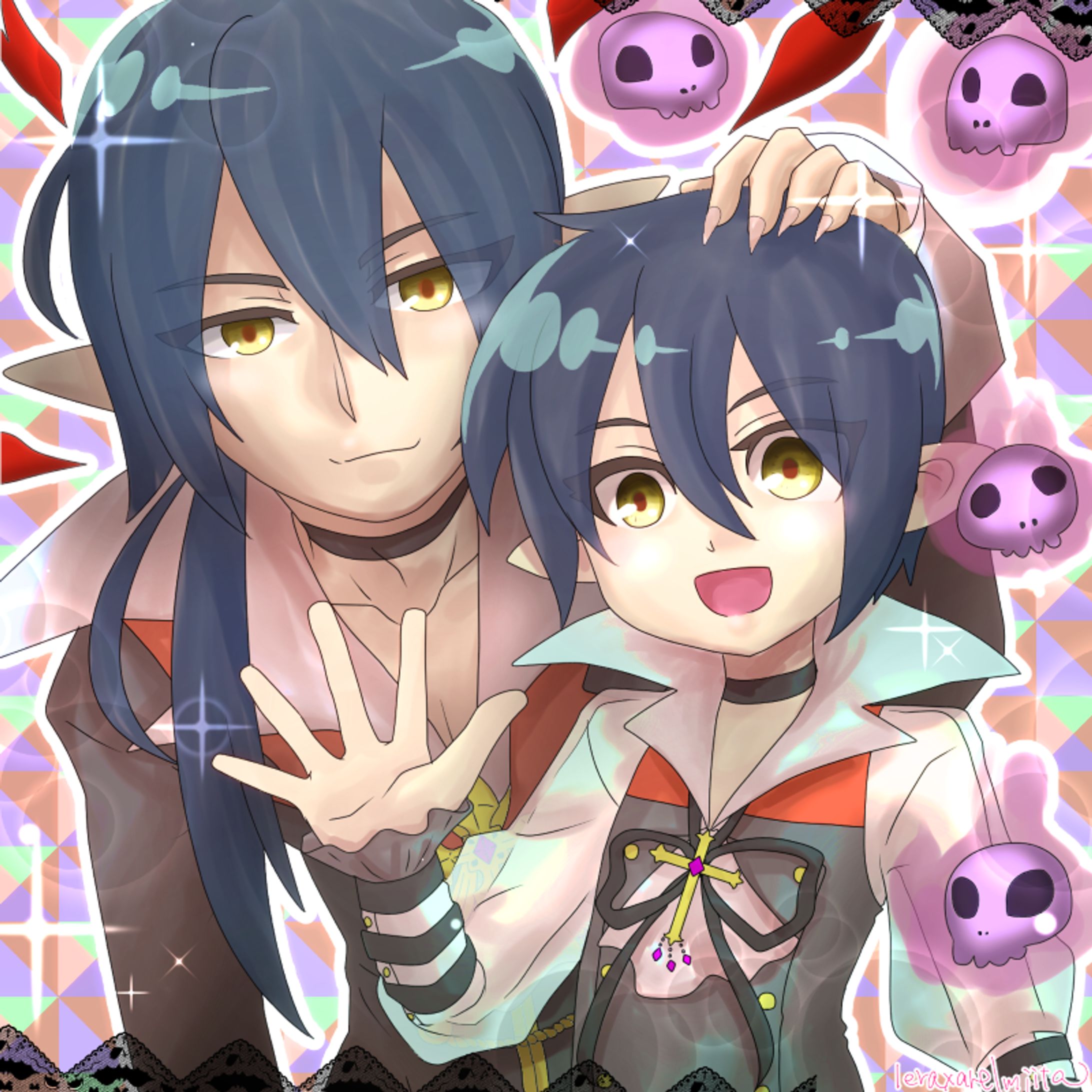 ファンアート　絶望の神モロク＆再生の半魔神モロク-1