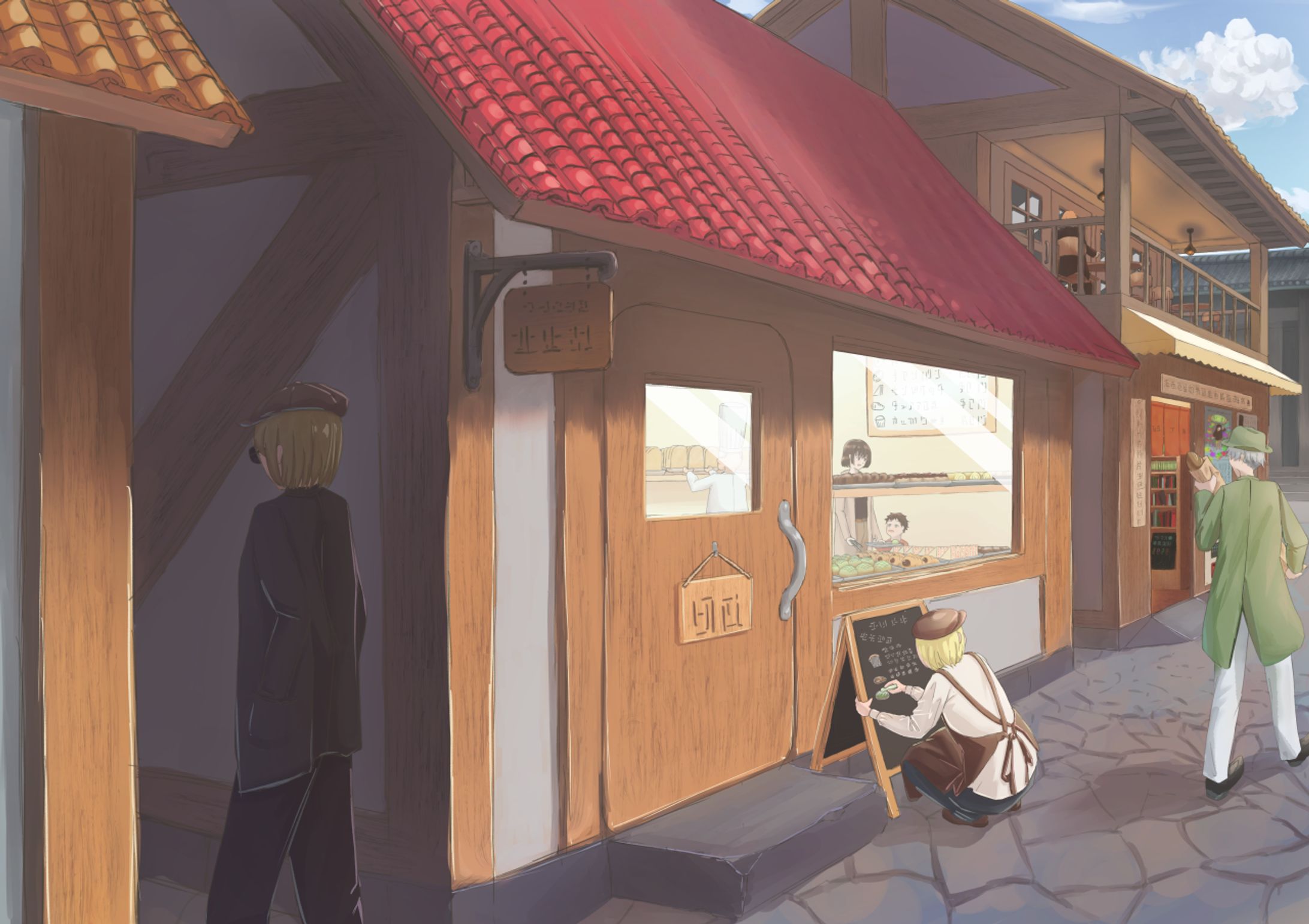 パン屋と本屋とカフェと裏路地-1