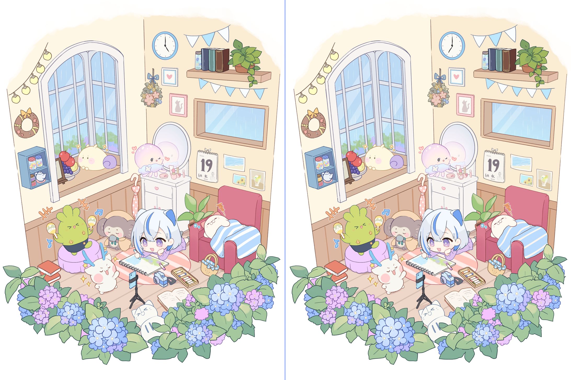 【IRIAM】間違い探しイラスト制作-1