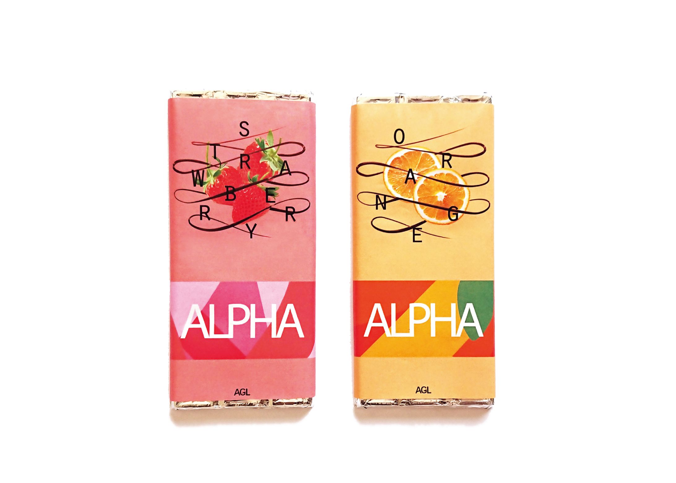 授業制作「架空会社「AGL」の新商品「ALPHA」シリーズチョコレートのパッケージデザイン」-1