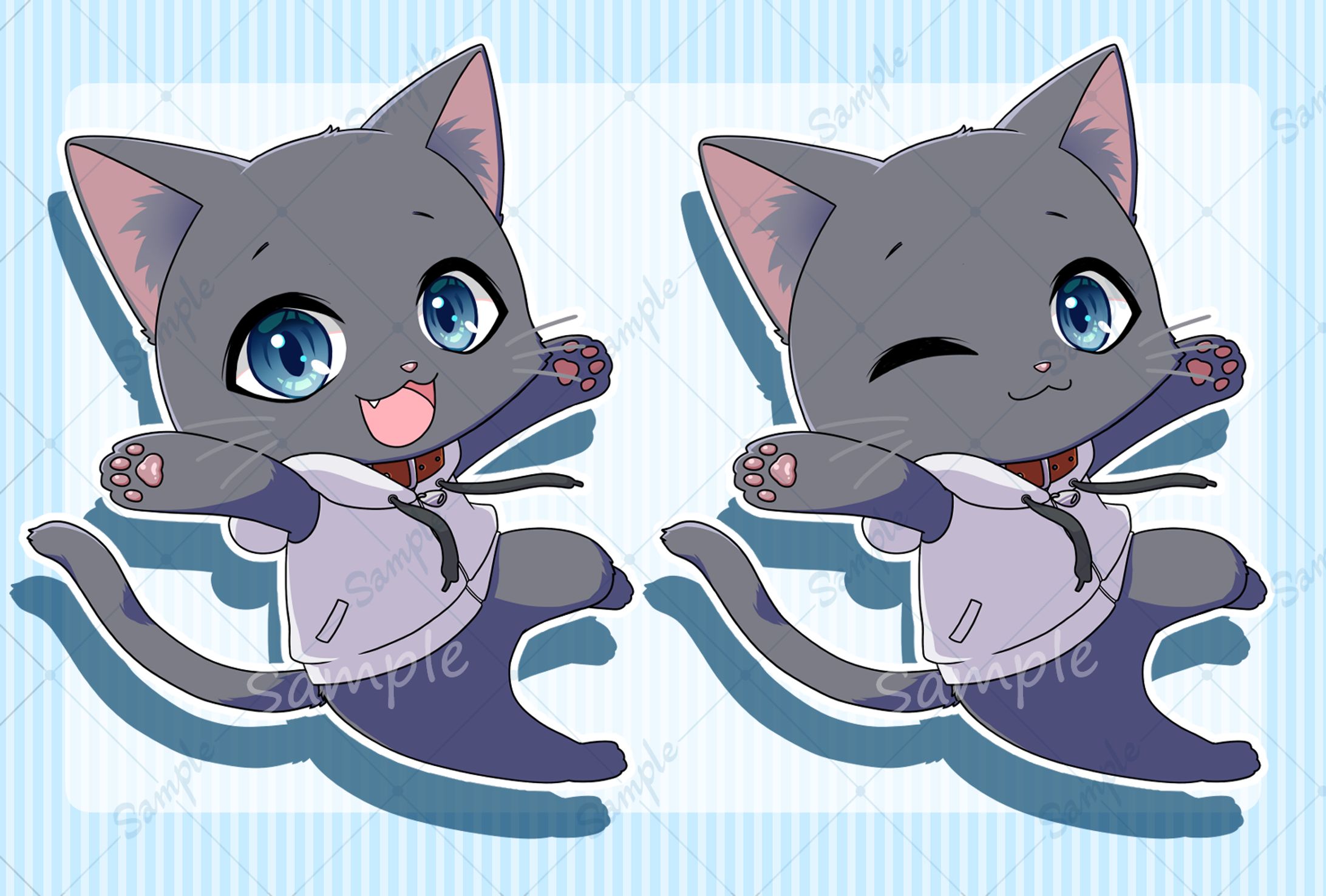 黒猫のにゃんた様グッズ用イラスト-1
