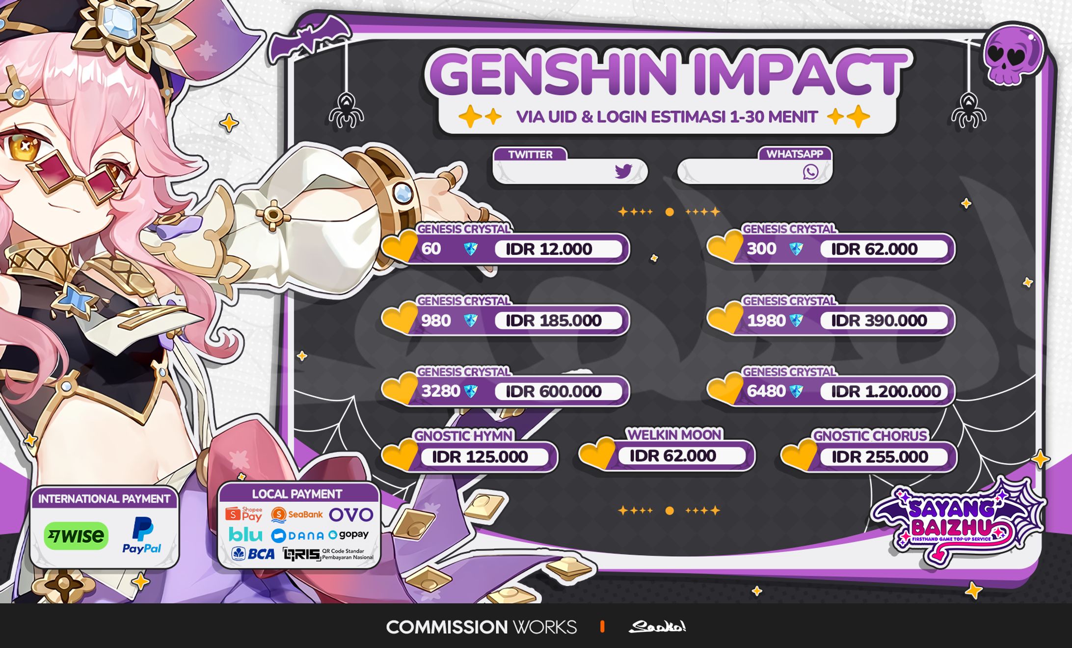GENSHIN IMPACT PRICELIST DESIGN 1-1