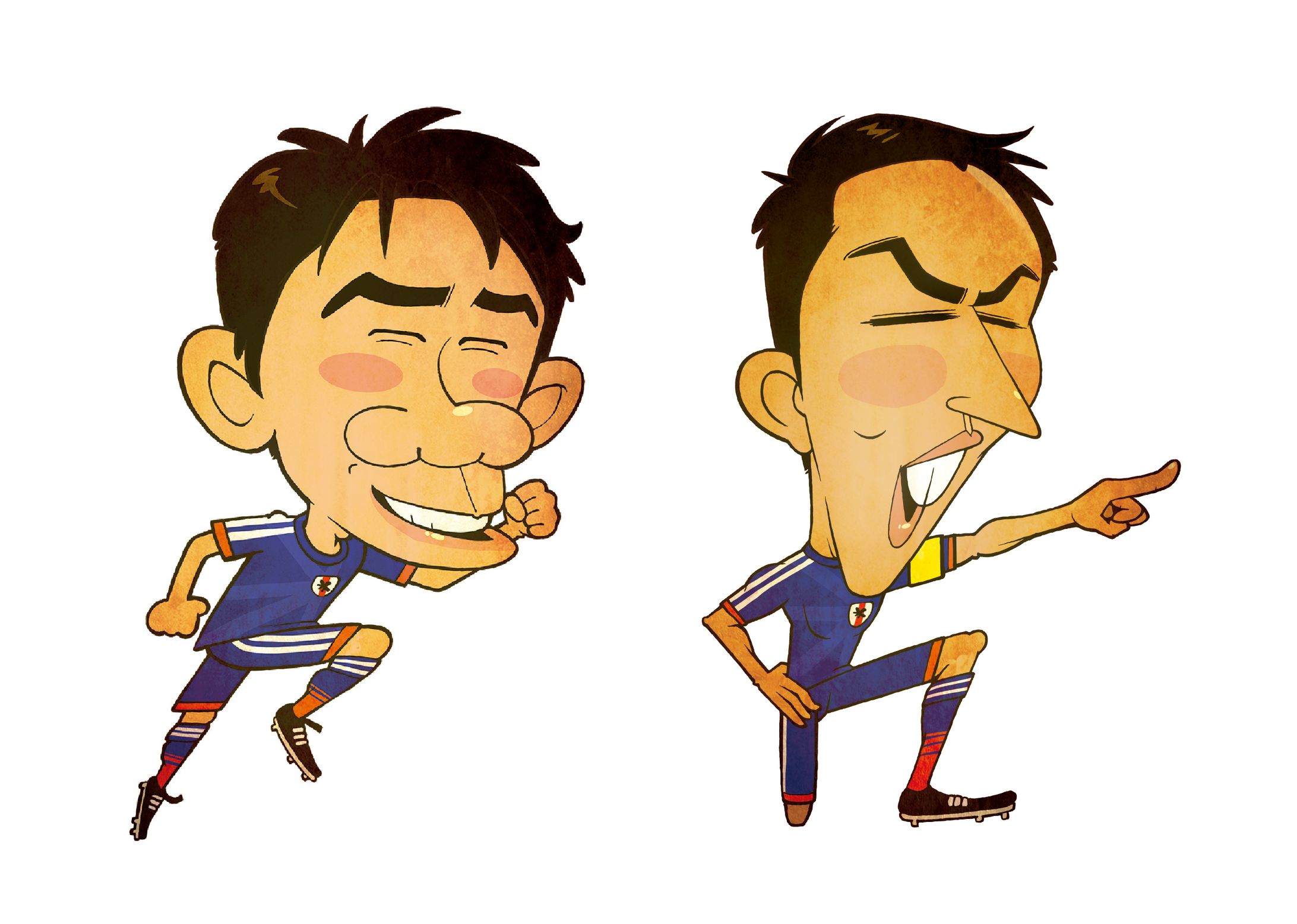 【似顔絵イラスト】男子サッカー選手＆監督-1