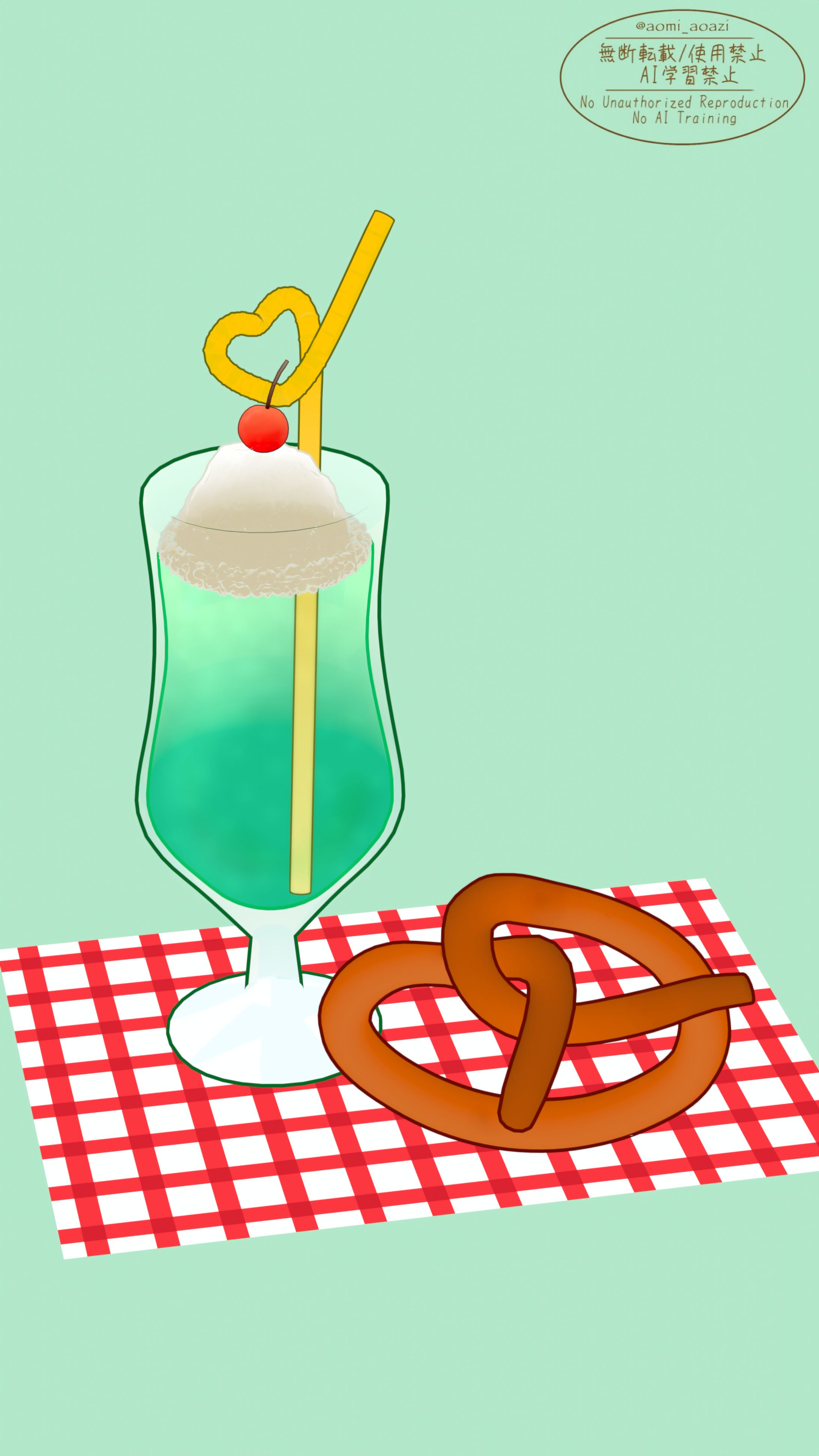 クリームソーダとチュロス-1