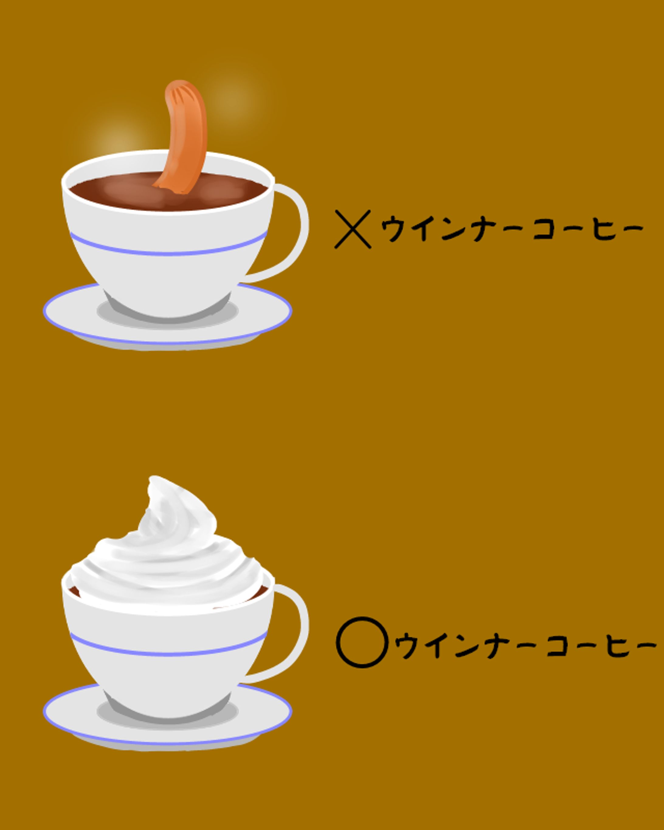 正しいウインナーコーヒーとそうでないウインナーコーヒー-1