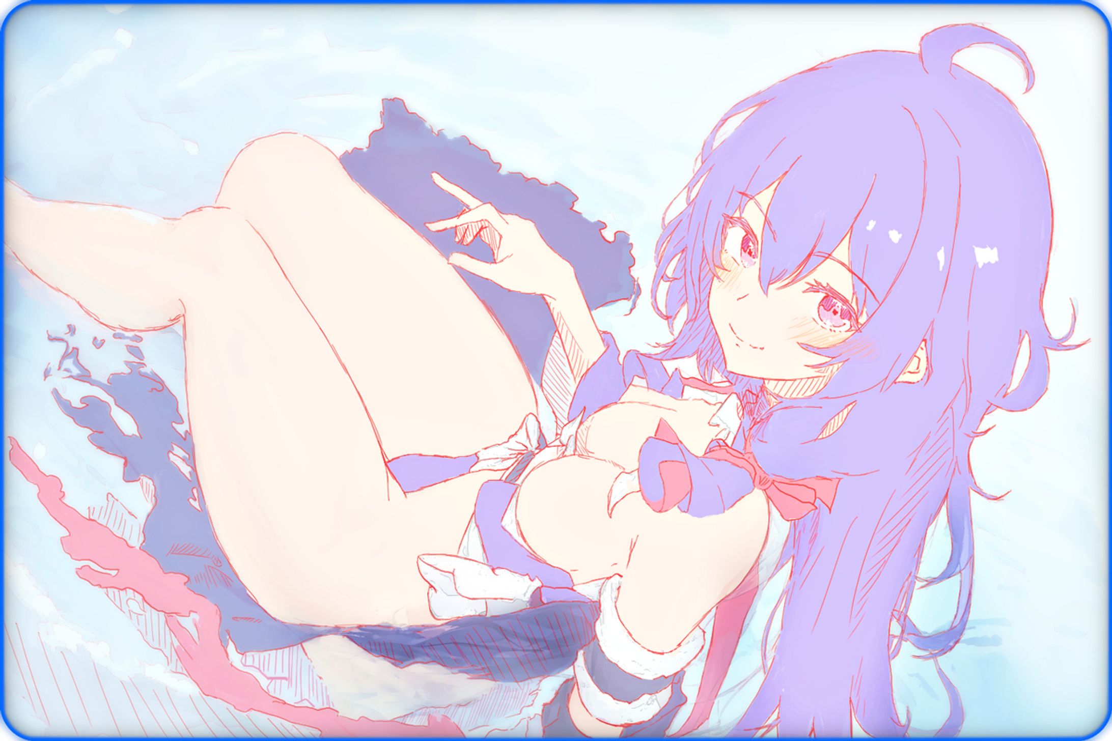 スターレイル『水面に浮かぶゼーレ』【斜線塗りイラスト】-1