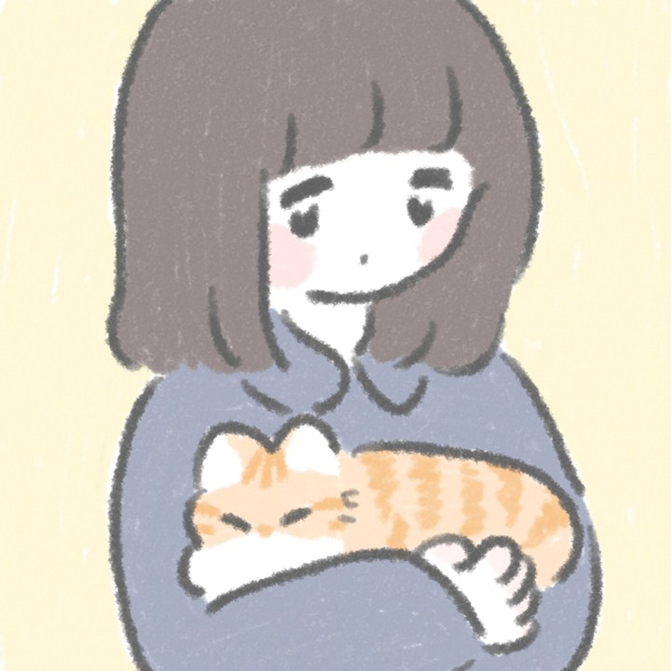 女の子と猫-1