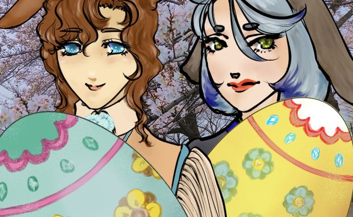 486.20230409：トゥの回：イースターエッグ投稿しました。
https://note.com/mk0war888/n/n4b7c631e27b9
バースセイバー711号室記録帳BBSにて毎晩連載中の #小説 を　#note　マガジン「711号室」にて公開しています。スキ・フォロ・シェアしてくださると、うちのこがランダムでお礼を申しますので是非♡ 

大規模怪異発生日記１３投稿しました。
https://note.com/mk0war888/n/nc9ab7a05275e

#ごりごりごりっと芯減らし訓練　は、本日の挿絵。突貫うちの子イースター。兎小人のトゥとリエーブレとイースターエッグ。
#暗夜迷宮　日記
#一次創作 #digitalillustration #originalcharacter　#ARTISUL #clipstudiopaintpro
@note_ig_official