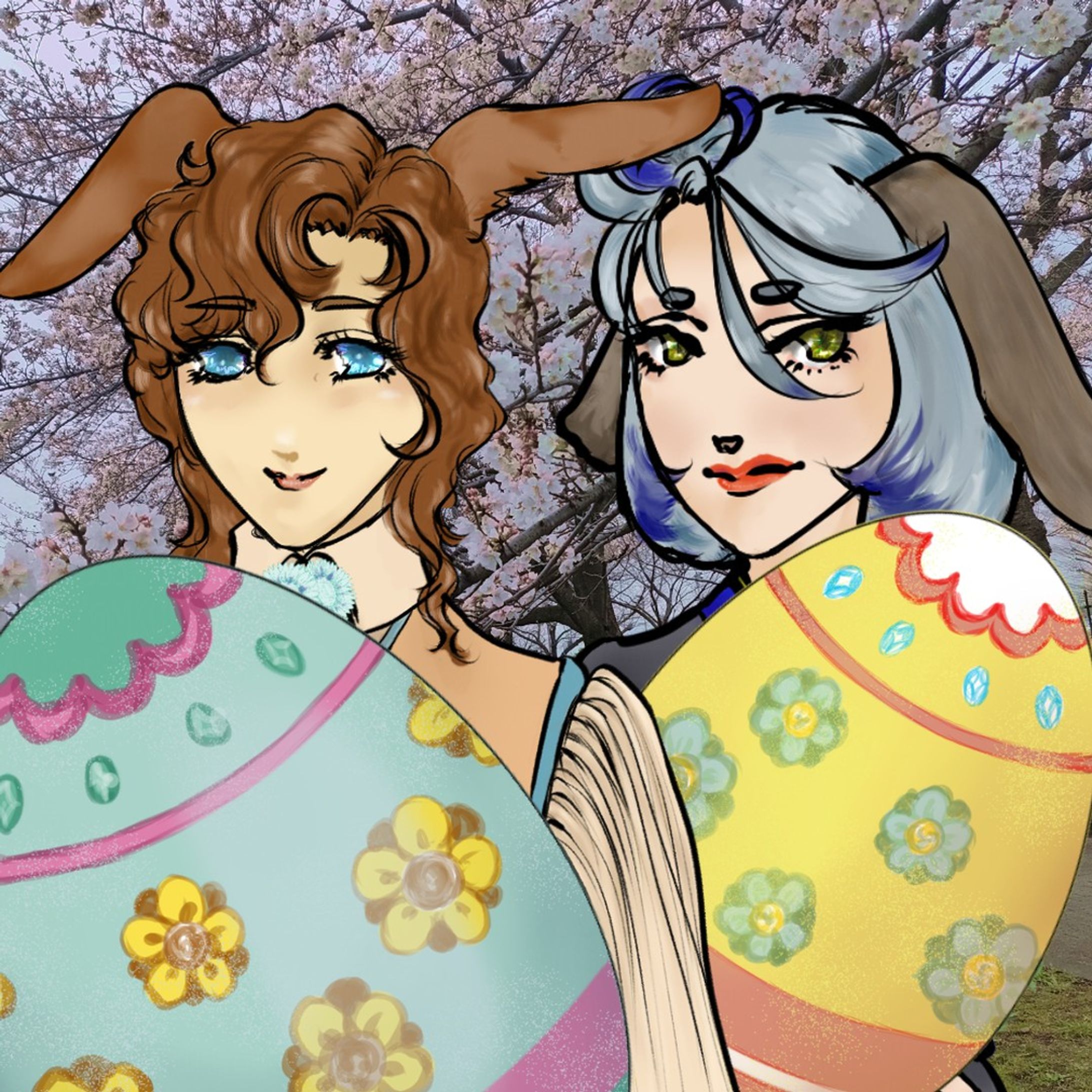 486.20230409：トゥの回：イースターエッグ投稿しました。
https://note.com/mk0war888/n/n4b7c631e27b9
バースセイバー711号室記録帳BBSにて毎晩連載中の #小説 を　#note　マガジン「711号室」にて公開しています。スキ・フォロ・シェアしてくださると、うちのこがランダムでお礼を申しますので是非♡ 

大規模怪異発生日記１３投稿しました。
https://note.com/mk0war888/n/nc9ab7a05275e

#ごりごりごりっと芯減らし訓練　は、本日の挿絵。突貫うちの子イースター。兎小人のトゥとリエーブレとイースターエッグ。
#暗夜迷宮　日記
#一次創作 #digitalillustration #originalcharacter　#ARTISUL #clipstudiopaintpro
@note_ig_official-1