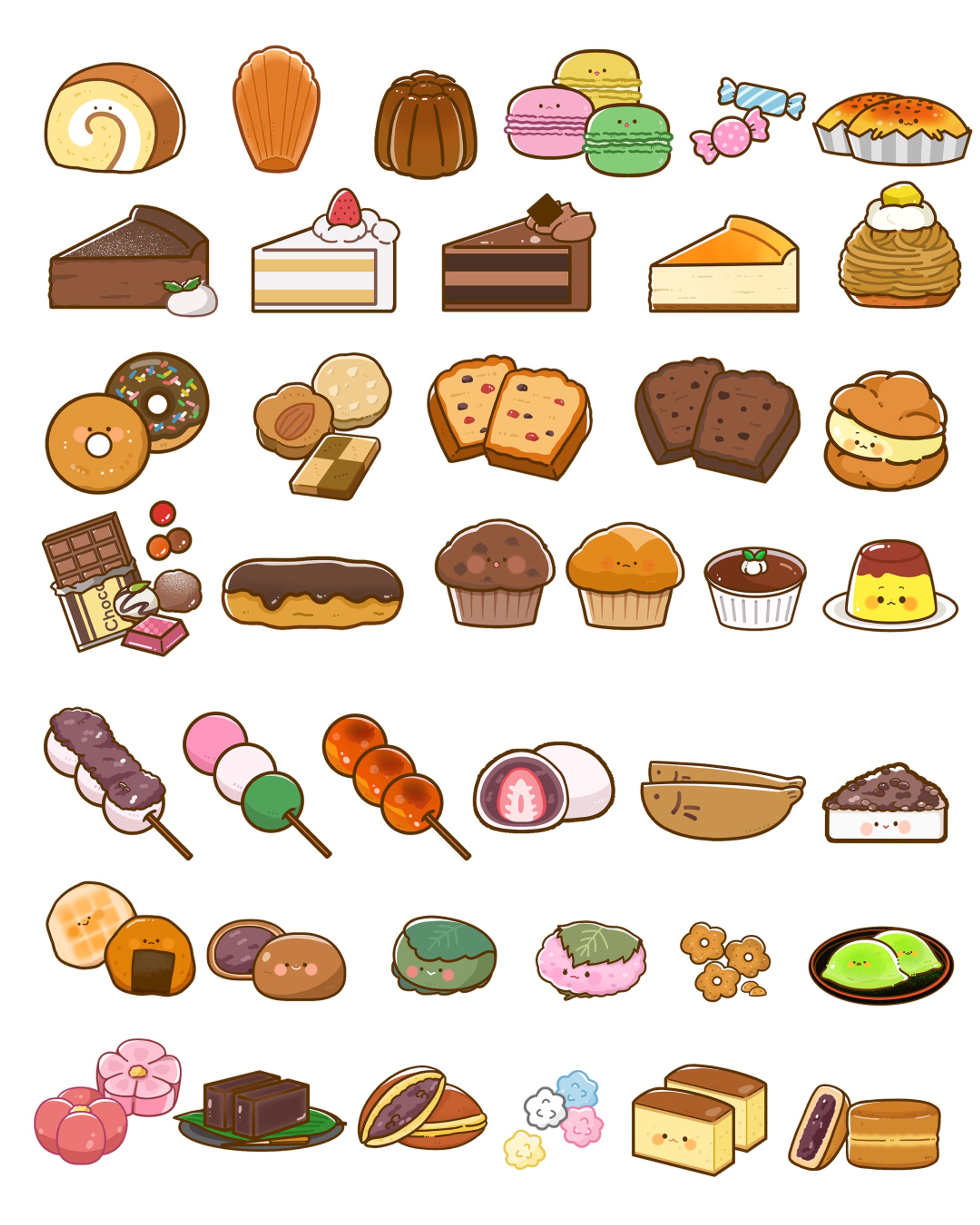 お菓子のイラストまとめ-1
