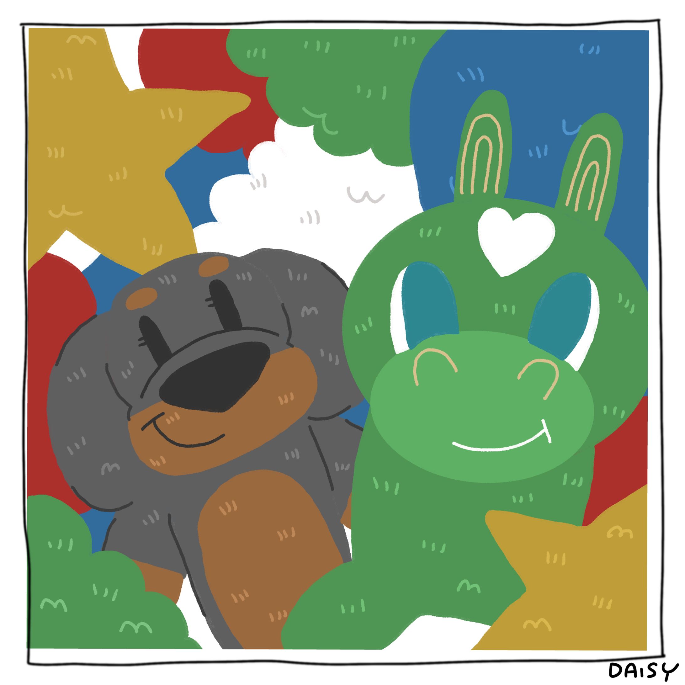 ダックスイラスト-1