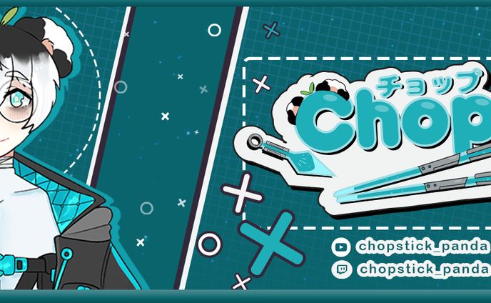 Banner for chopstick panda
