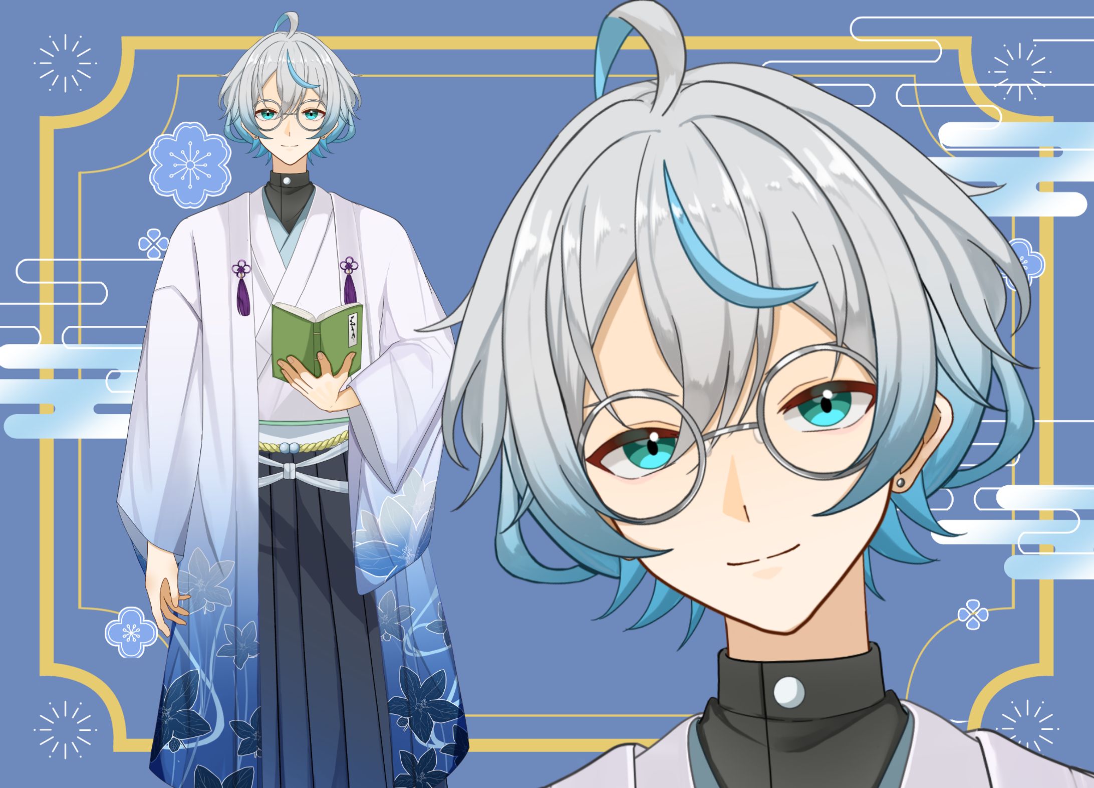 【オリジナルLive2Dモデル】文学青年-1