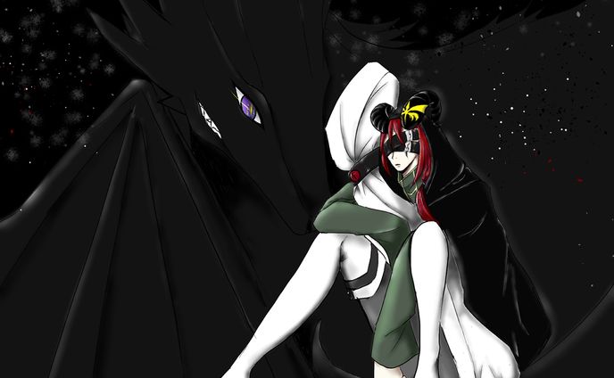 角のある男とドラゴン