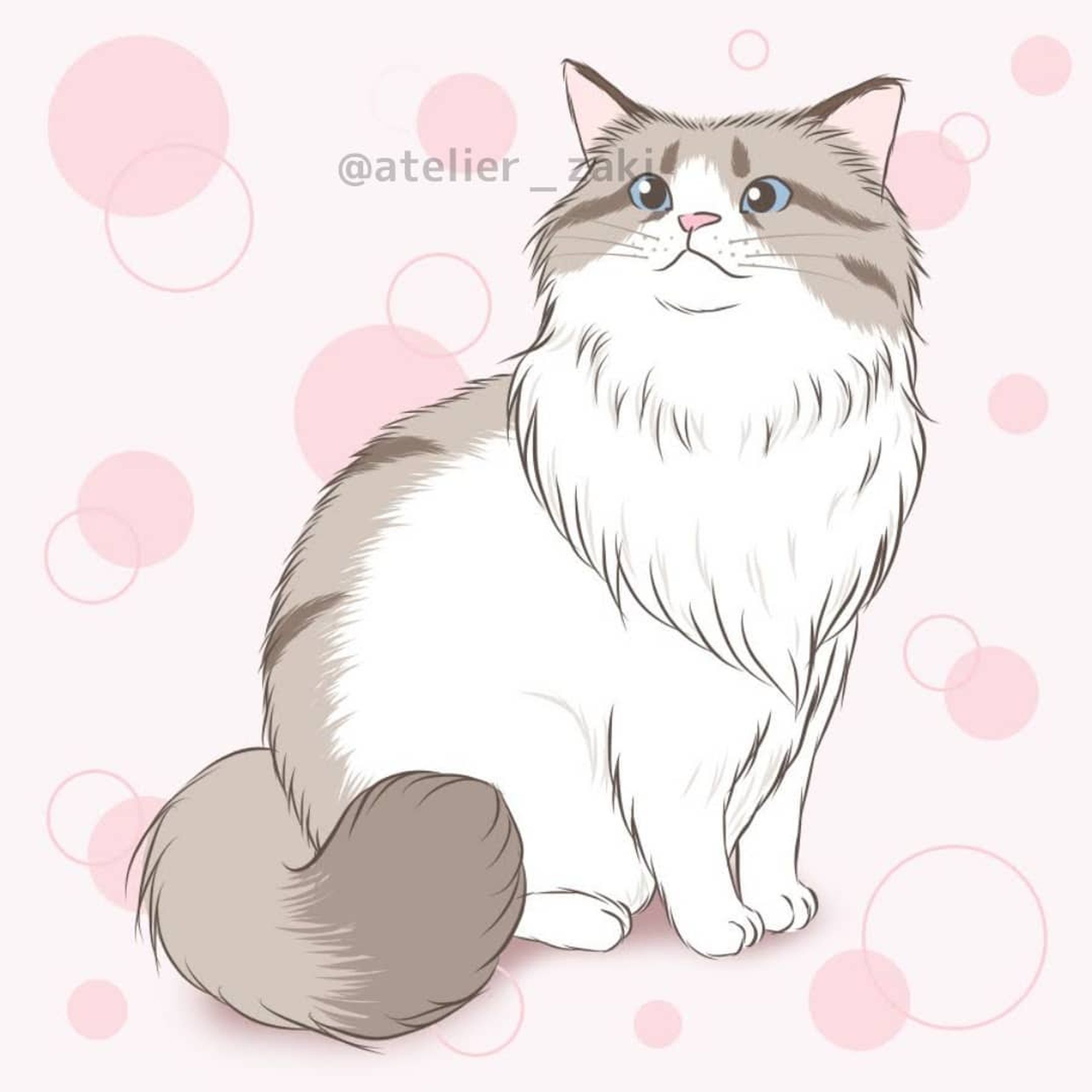 もっふもふラグドール🤗
顔埋めてｸﾝｸﾝしたいね🤣.
.
ねこ描くのたーのしーー！
この子気に入っちゃったから何かグッズ作ろうかなw
グッズ・猫のイラストのリクエストなどありましたらお気軽にどうぞ🎵.
.
プロフィールのURL→メニュー→URLリスト内のココナラにて、猫ちゃんの似顔絵作成承ります！.
.
#猫 #ねこ #ネコ #ラグドール #ふわもこ部 #cat #動物 #animal #イラスト #illustration #絵 #デザイン #design #アート #art #手描き #手描きイラスト #イラストレーター #illustrator 
#デザイナー #グラフィックデザイナー #designer #イラストレーターと繋がりたい #イラストレーターさんと繋がりたい #デザイナーさんと繋がりたい-1