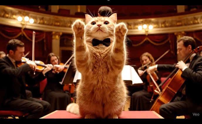 VEO3 AI生成動画（猫）
