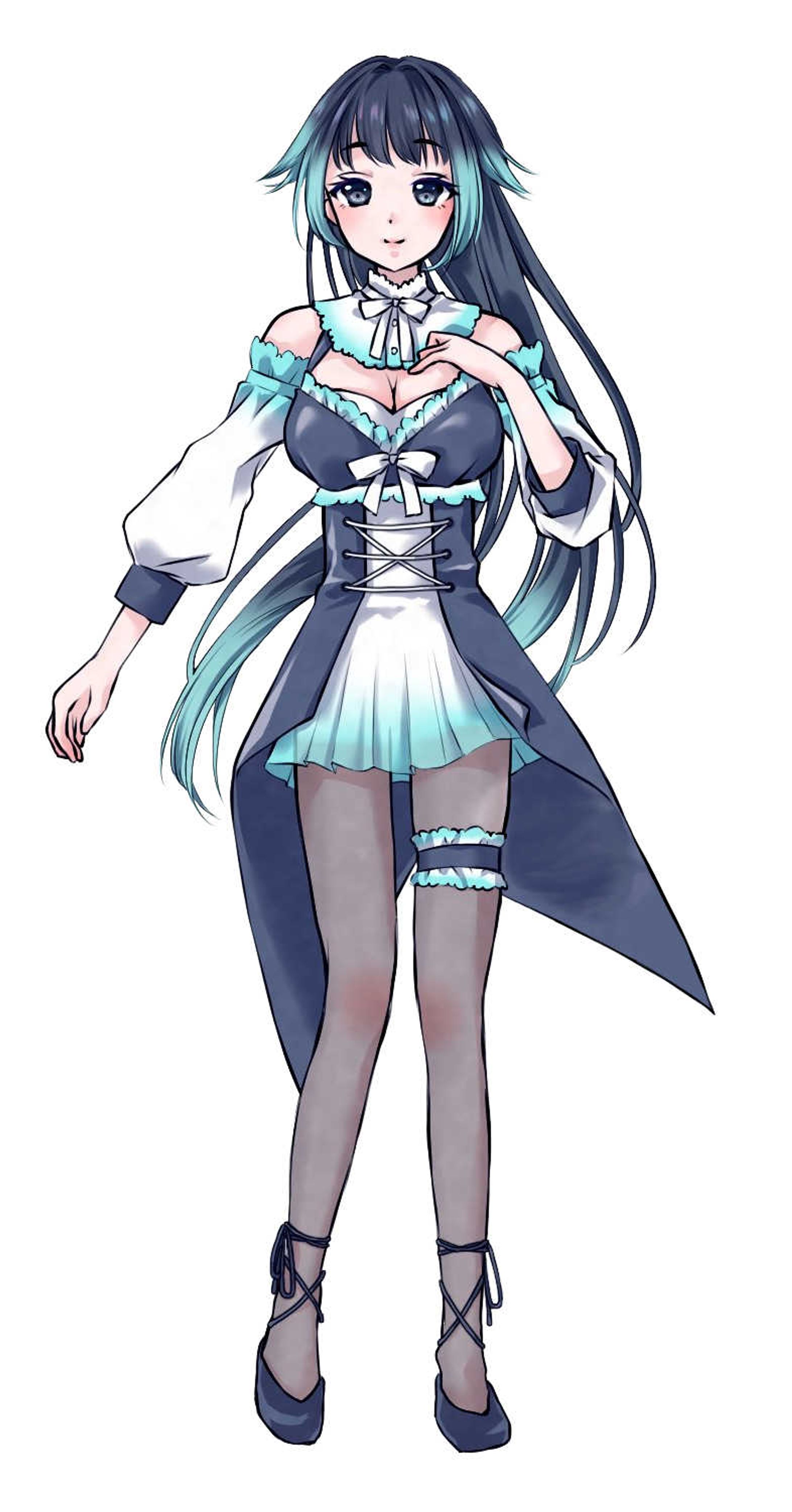全身イラスト（架空Vtuber）-1