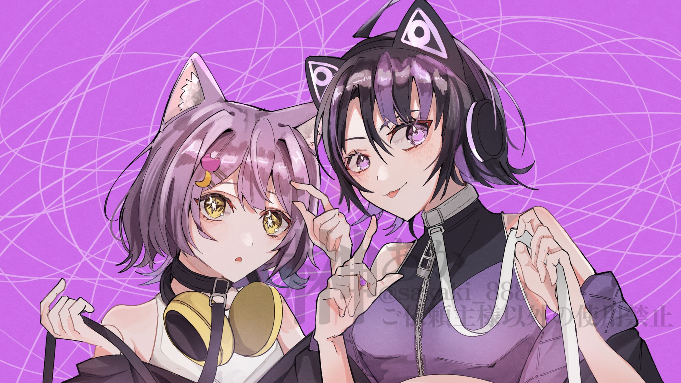 【お仕事】個人VTuber様 MVイラストご依頼絵-1