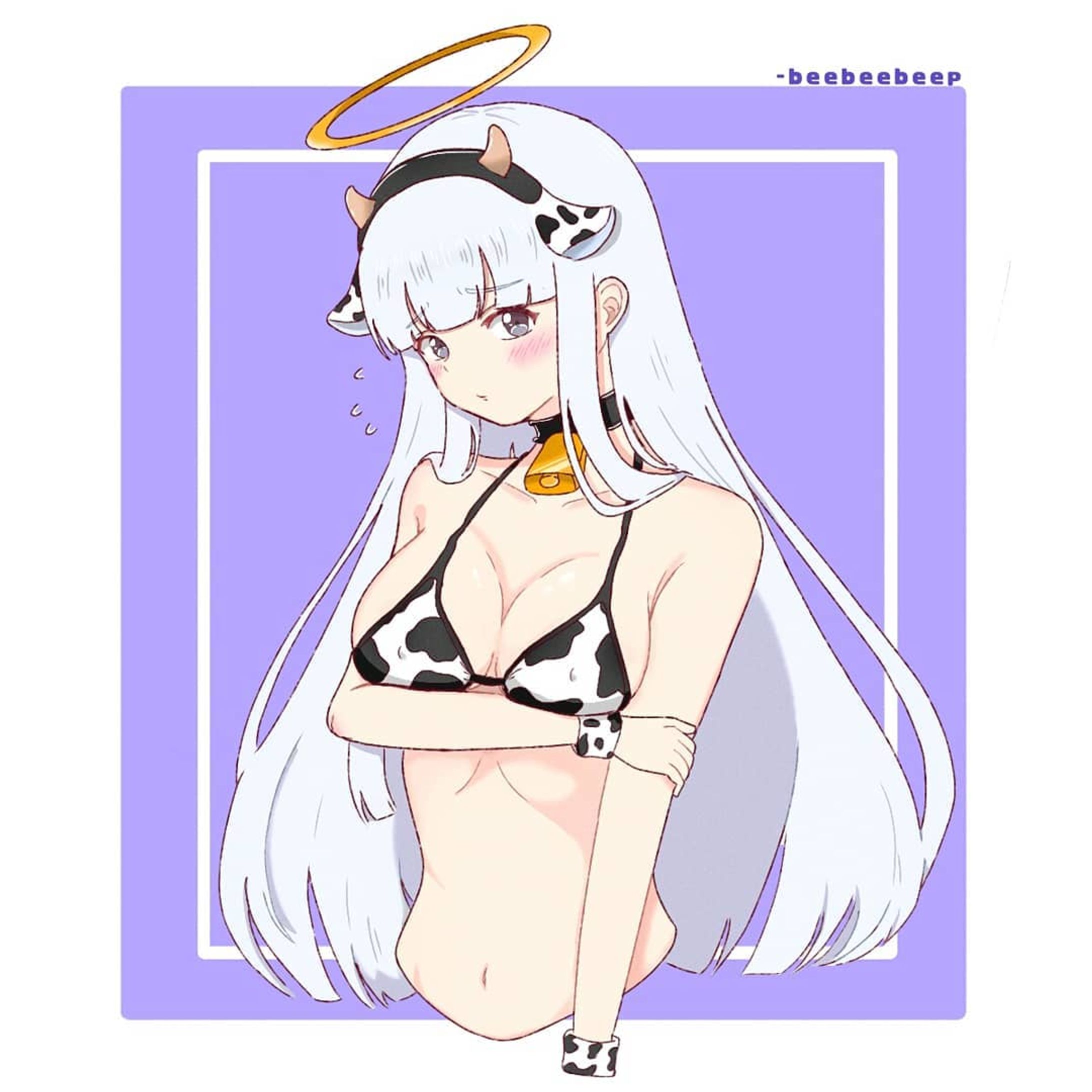 🐮 
(please don't bonk me Lily 😅)
.
.
.
#digitalart #IbispaintX #virtualyoutuber #ViViD #vivid_virtual-1