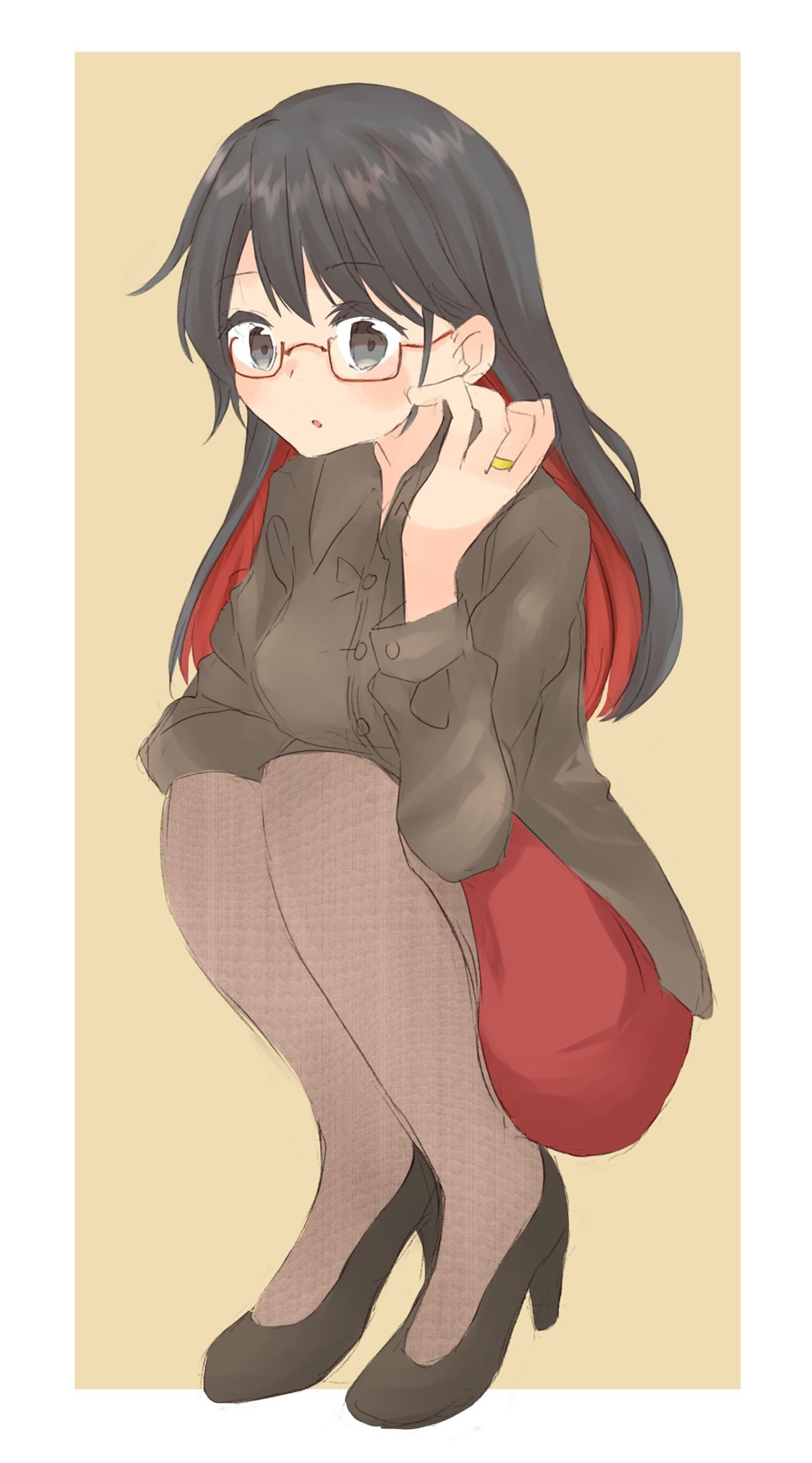 インナーカラーの女性-1