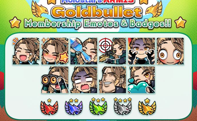 Goldbullet様｜Youtubeスタンプ＆バッヂ/Youtube Emotes & Badges