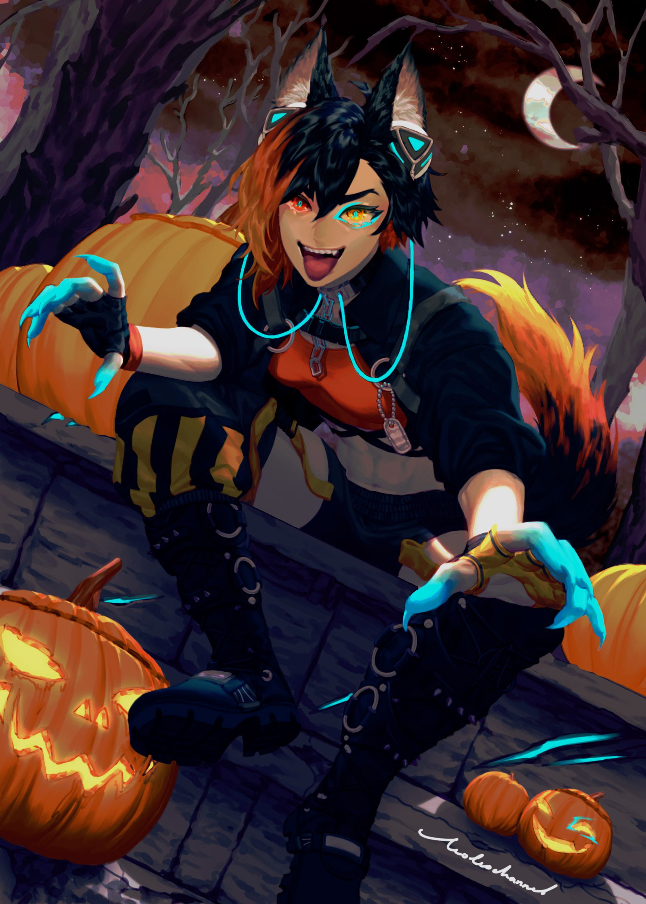 leo halloween illustration-1