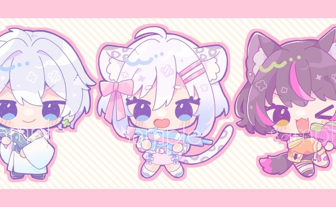 豹華琥珀様ミニキャライラスト