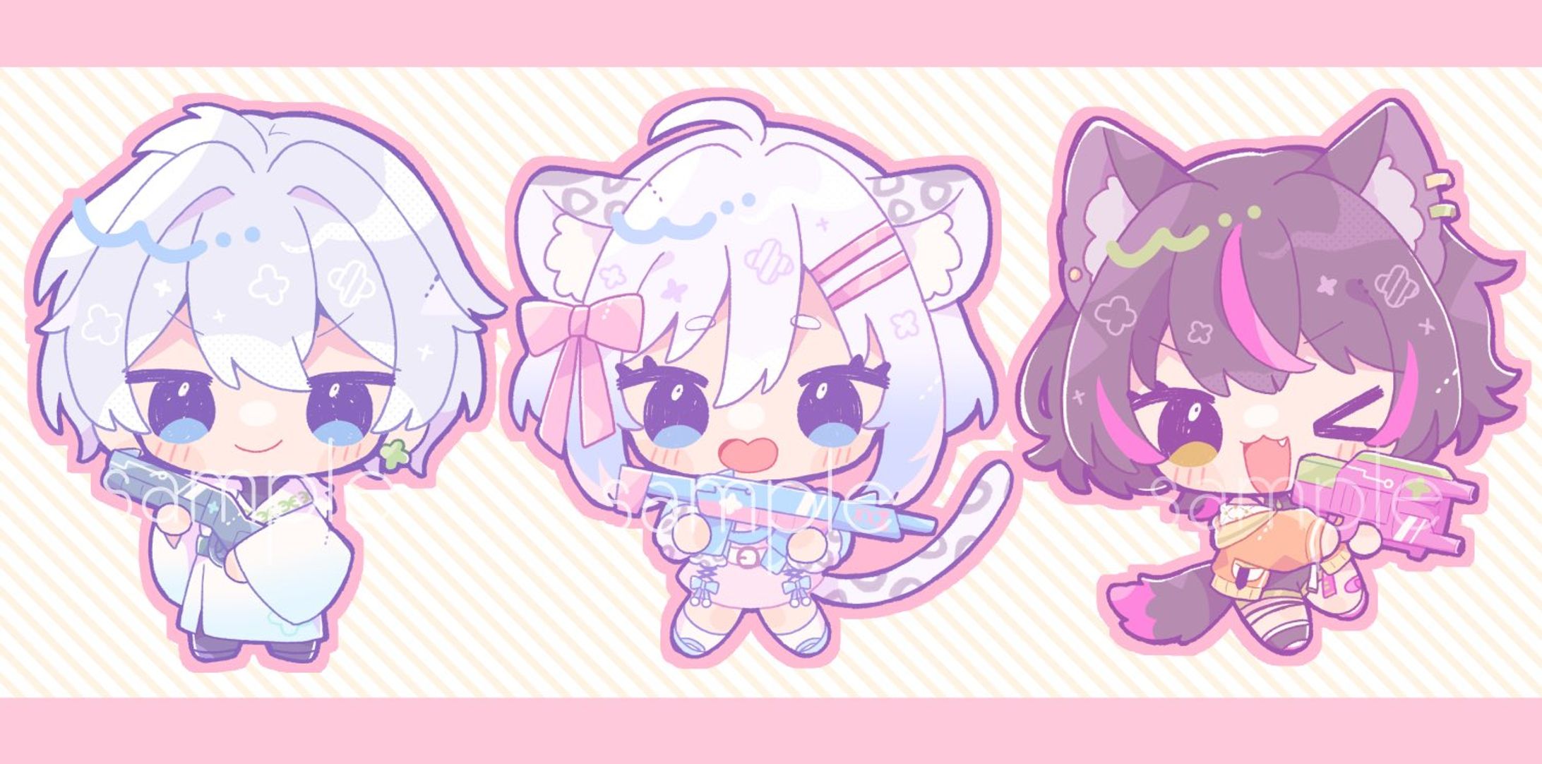 豹華琥珀様ミニキャライラスト-1