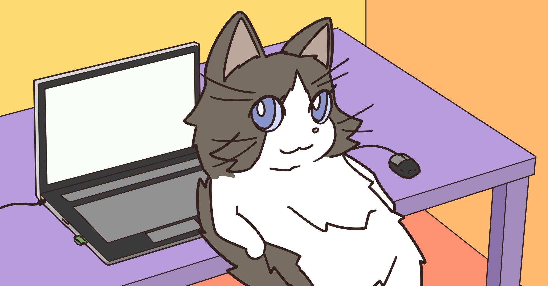 猫キャラクター『みゃふ』イラスト・漫画-1