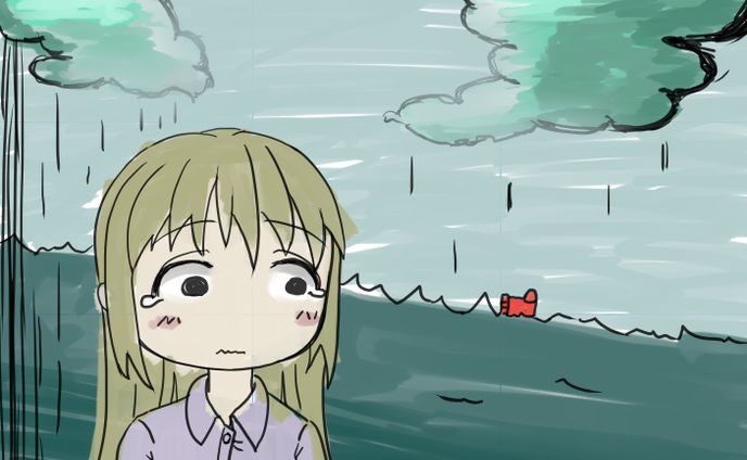 流れた靴下