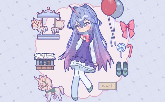 【鏡界のファンタジーランド】グッズ用イラスト