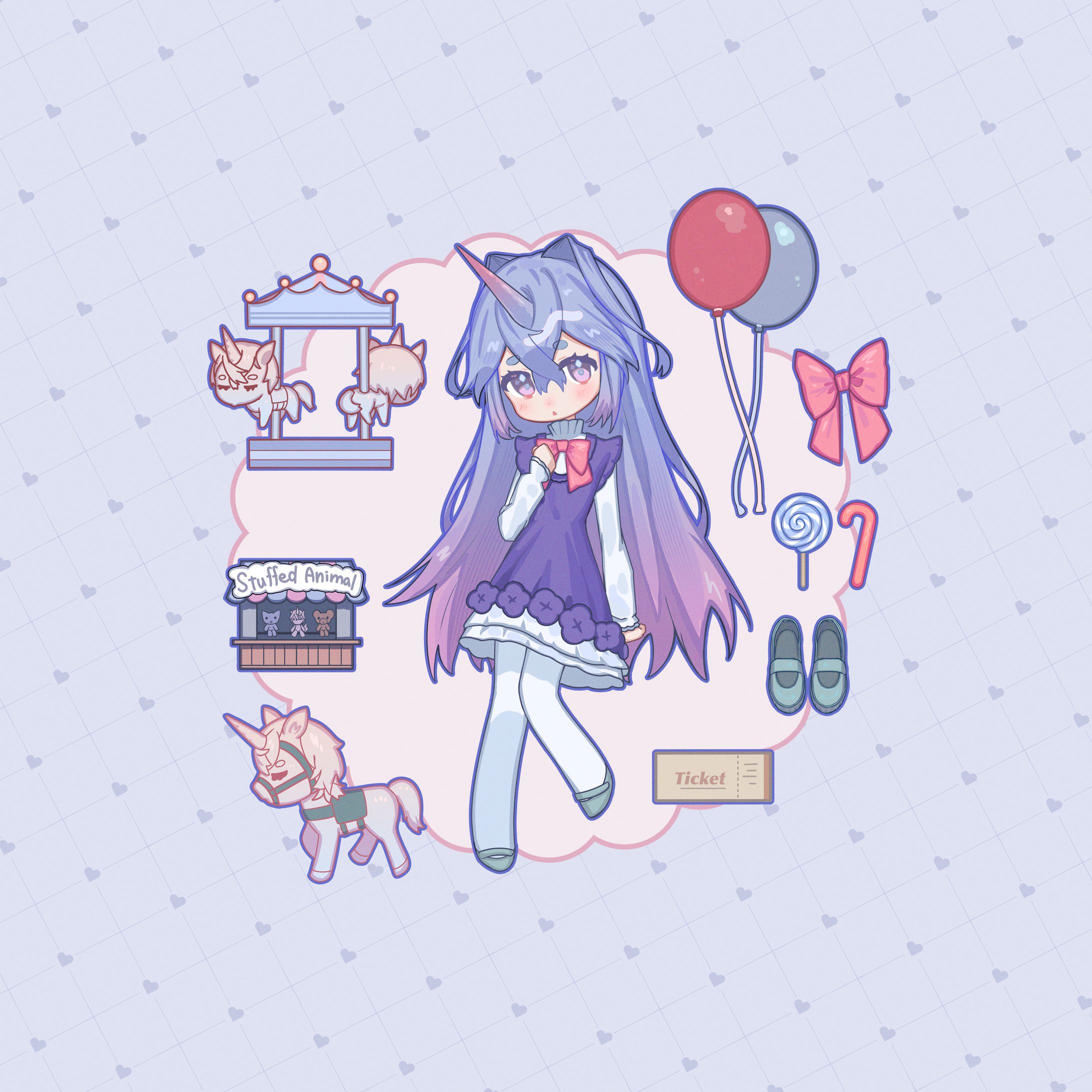 【鏡界のファンタジーランド】グッズ用イラスト-1