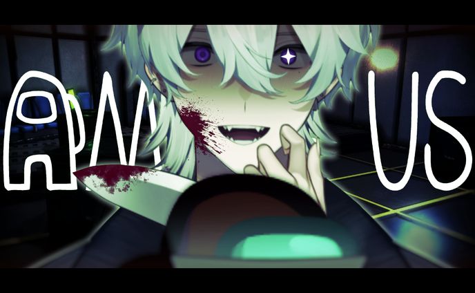 サムネイル制作:AmongUsコラボ配信サムネイル