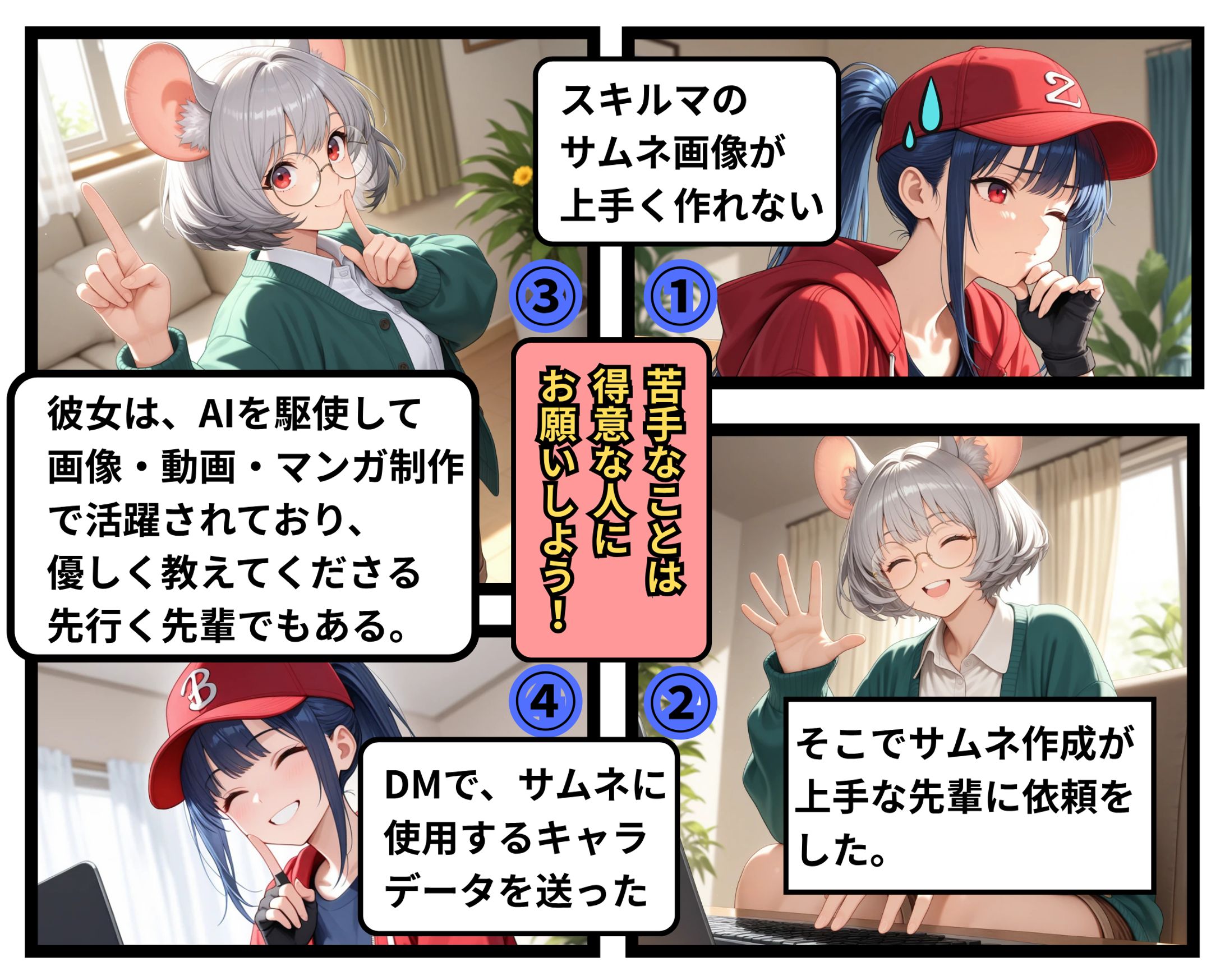 苦手なことは得意な人にお願いしよう！-1