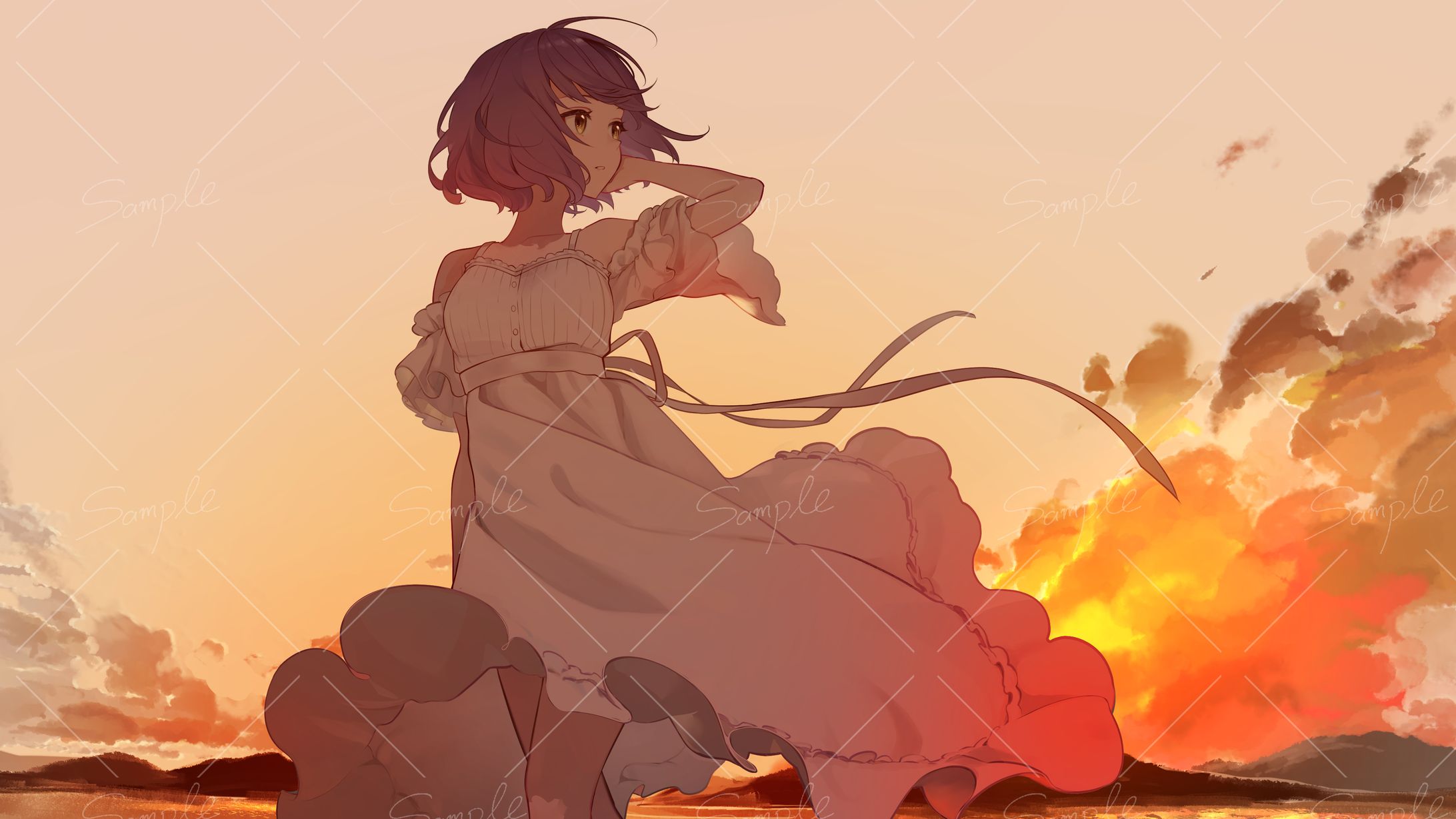 月鈴様／歌ってみた動画用イラスト『８．３２』　-1