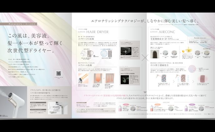 【未使用品】ELMISTA ヘアドライヤー Panasonic x milbon パナソニックとミルボン共同開発のドライヤーを体験。ブリーチ毛