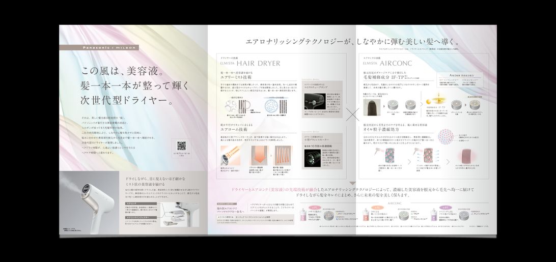 Panasonic × milbonヘアドライヤー「ELMISTA」｜製品パンフレット